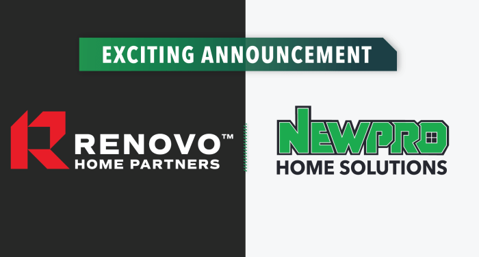 NEWPRO Home Solutions Joins Renovo Home Partners